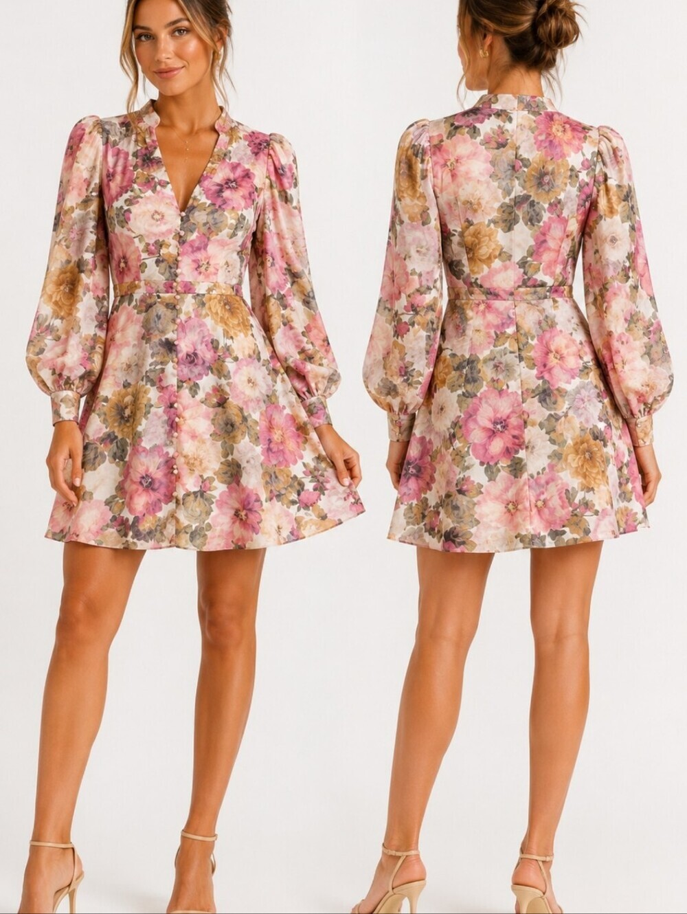 Lucy Paris Floral Mini Homecoming Autumn Wedding Bachelorette Western NWT M